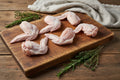 Raw chicken wings